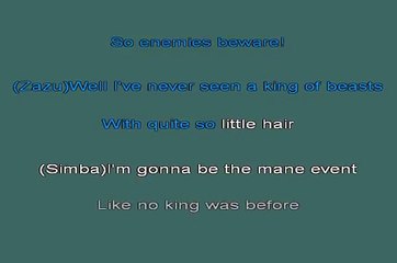 Le Roi Lion (I Just Can't Wait to be King) - Cinema.wmv Karaoke