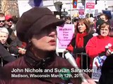John Nichols, The Nation, interviews Susan Sarandon in Madison, WI