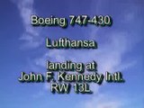 Boeing 747-430 Lufthansa landing at JFK Intl. RW 13 L