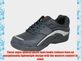 Womens Dawn Sports Trainer Style Leather Lawn Bowls Shoes Grey UK 3