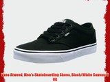 Vans Atwood Men's Skateboarding Shoes Black/White Canvas 9 UK