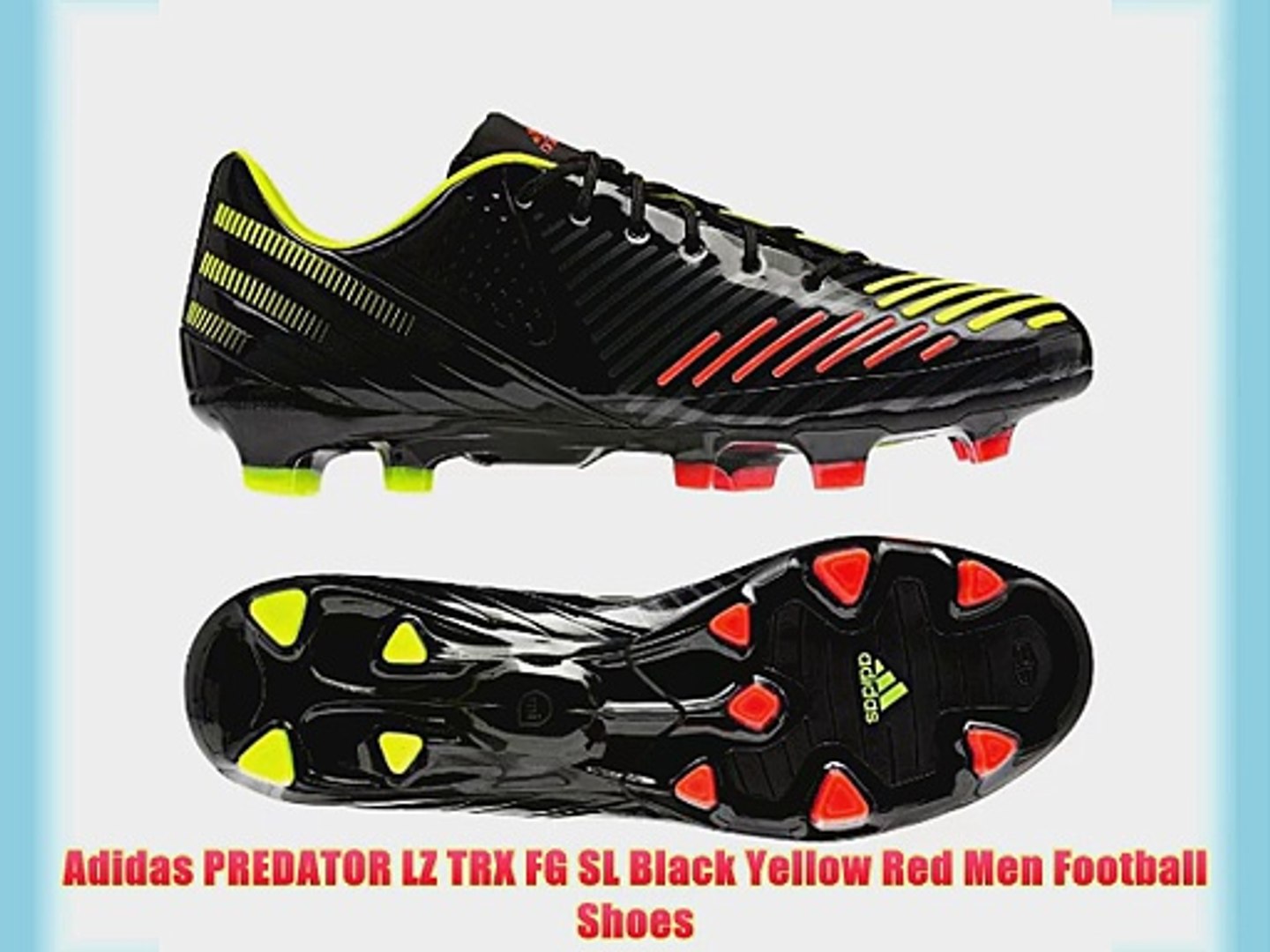 Adidas Predator Lz Trx Fg Sl Black Yellow Red Men Football Shoes