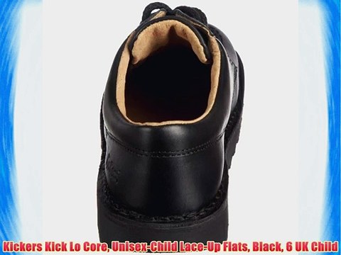 Kickers Kick Lo Core Unisex-Child Lace-Up Flats Black 6 UK Child