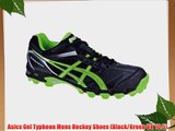 Asics Gel Typhoon Mens Hockey Shoes (Black/Green UK 10.5)