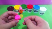 peppa pig - peppa pig toys - creations peppa pig with play doh clay frozen