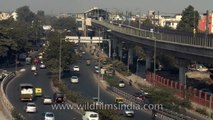 Roads and metro network near Lajpat Nagar in Delhi