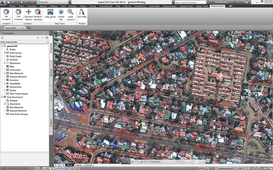 Autodesk Civil 3D 2014 - Geolocation