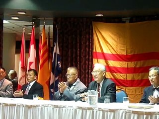 Loi Phat bieu cua thieu tuong Ly Tong Ba, Chu tich VNCH Foundation - Montreal