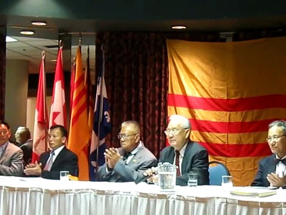 Loi Phat bieu cua thieu tuong Ly Tong Ba, Chu tich VNCH Foundation - Montreal
