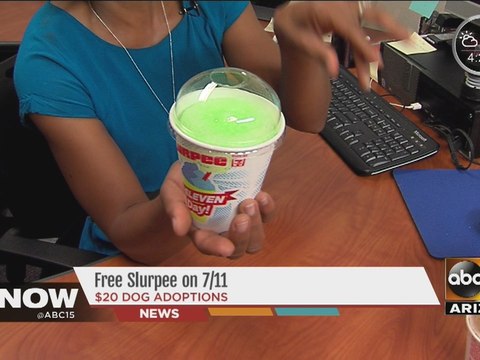 FREE slurpee on 7/11 and discount on dog adoptions