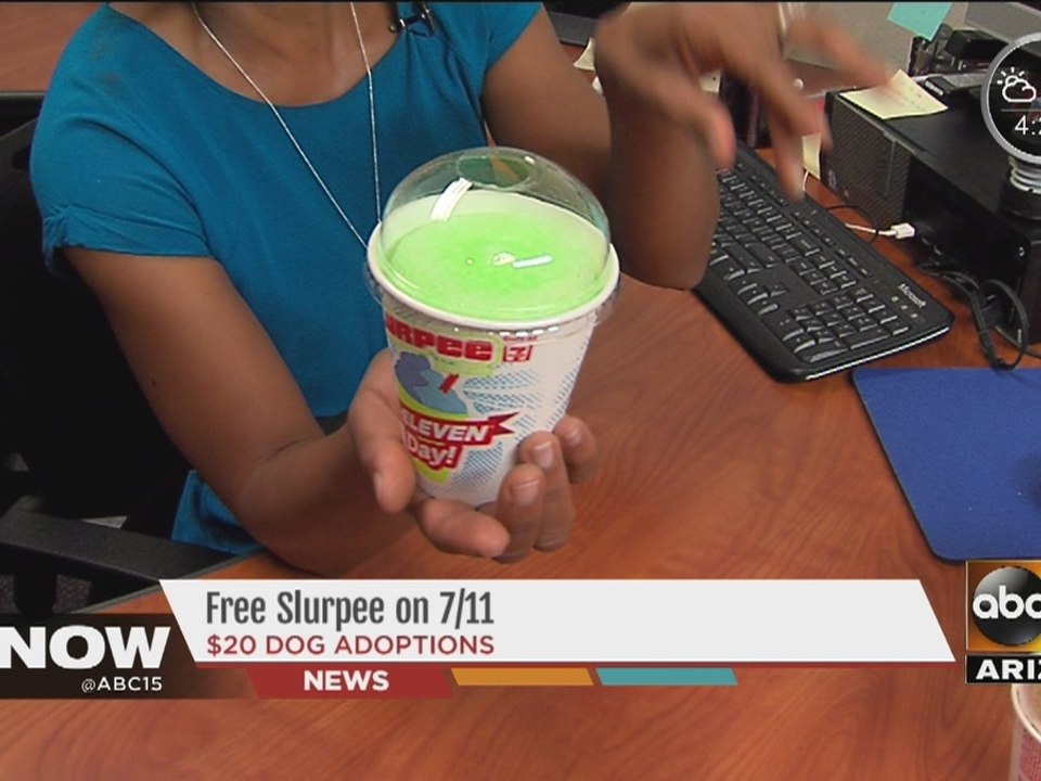 FREE slurpee on 7/11 and discount on dog adoptions