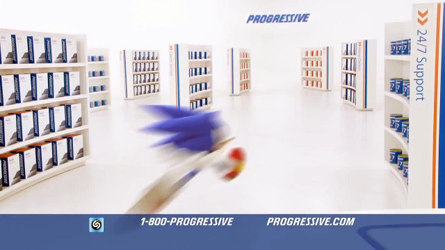 Progressive Insurance - Sonic the Hedgehog Commerical (HD)