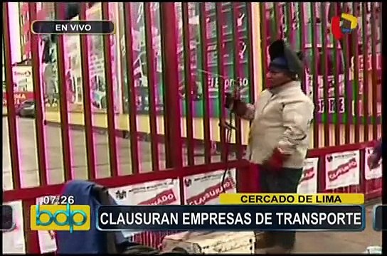 Municipio de Lima clausura empresas de transporte en el Cercado de Lima