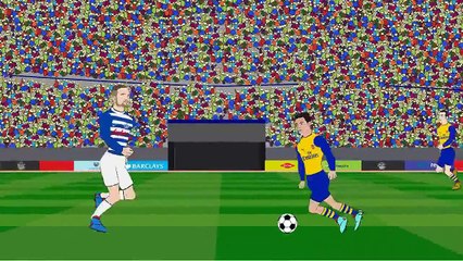 Arsenal vs QPR 2-1 (2015) - Funny Cartoon 😂