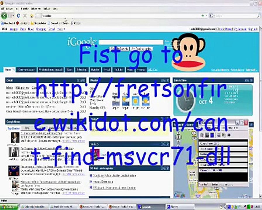 How to fix the missing MSVCR71.dll in Frets on Fire