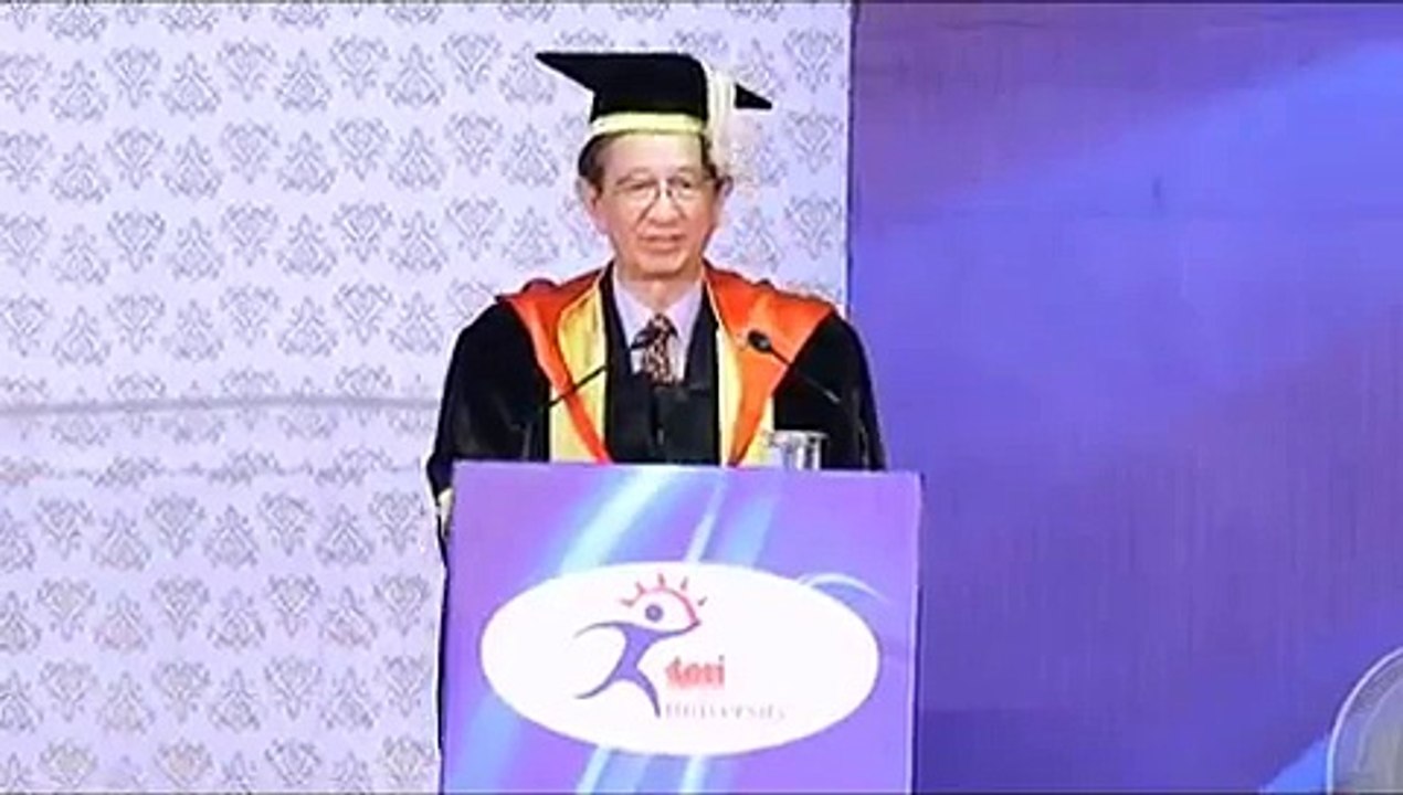 Honorary doctorate awarded to Dr Yuan Tseh Lee at TERI University's Sixth Convoctaion Ceremony