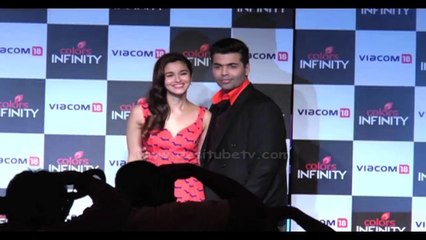 HOT Alia Bhatt And Karan Johar Launch New English Entertainment Channel Colors Infinity