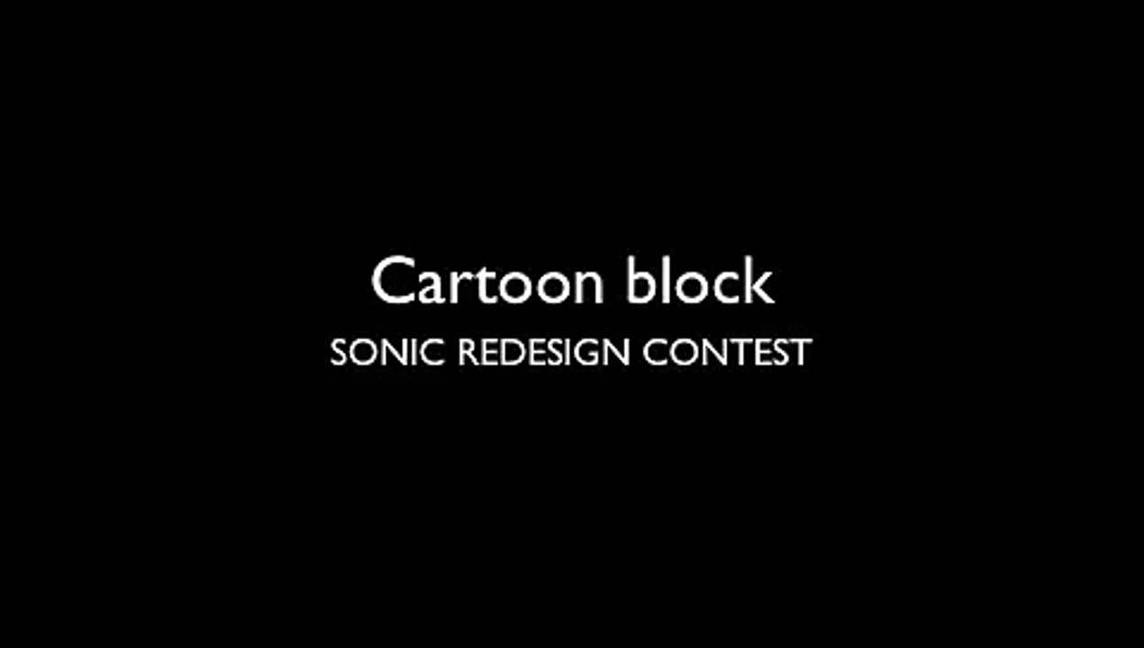 Cartoon block Sonic redesign