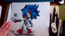 Cartoonblock Drawing contest entry re-design Sonic ( Futuristic Sonic )