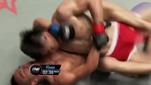 Un coup de pied dans les couilles lors d'un combat de MMA
