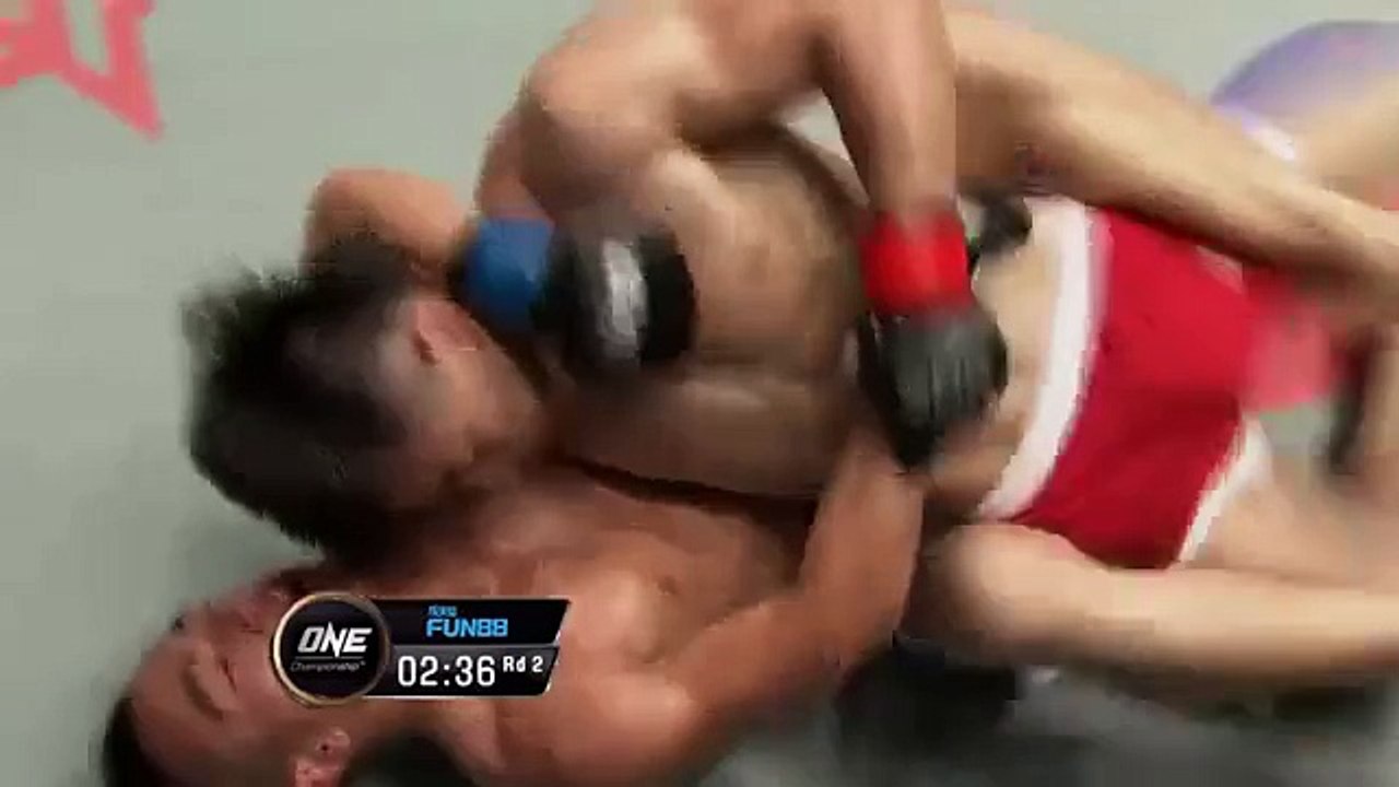 Un coup de pied dans les couilles lors d'un combat de MMA