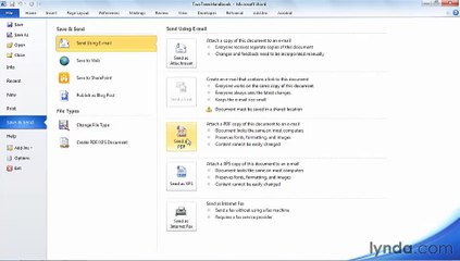 MS Word Emailing a document