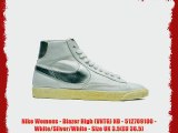 Nike Womens - Blazer High (VNTG) ND - 512709100 - White/Silver/White - Size UK 3.5(EU 36.5)