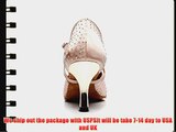 Minitoo QJ705 Womens Crystals Beige Satin Sparkle Modern Salsa Tango Ballroom Latin Dance Shoes