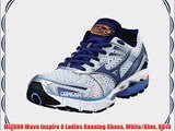 MIZUNO Wave Inspire 8 Ladies Running Shoes White/Blue UK10