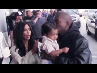 Kim Kardashian & Kanye West Mobbed By Papparazzi