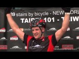 Cyclist sets new world record, climbs 3139 stairs in Taipei