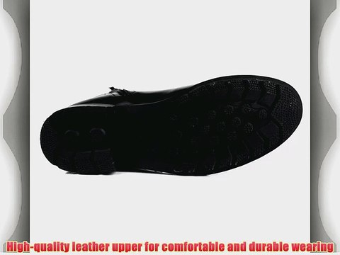 Men's Leather Moto Cop Double Buckle Mid Riding Biker Boots High Shoes Monk Straps-43