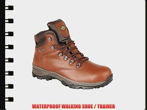 MENS BROWN LEATHER WATERPROOF WALKING HIKING BOOTS SHOE UK11