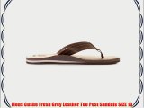 Mens Cushe Fresh Grey Leather Toe Post Sandals SIZE 10
