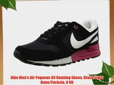 Nike Men's Air Pegasus 89 Running Shoes Black/Light Bone/Fuchsia 8 UK