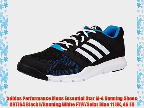 adidas Performance Mens Essential Star M-4 Running Shoes G97764 Black I/Running White FTW/Solar