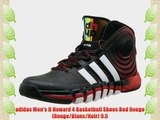 adidas Men's D Howard 4 Basketball Shoes Red Rouge (Rouge/Blanc/Noir) 9.5