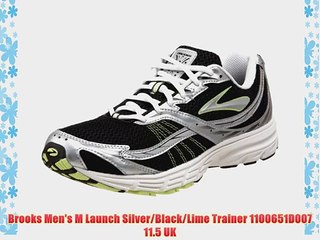 Brooks Men's M Launch Silver/Black/Lime Trainer 1100651D007 11.5 UK