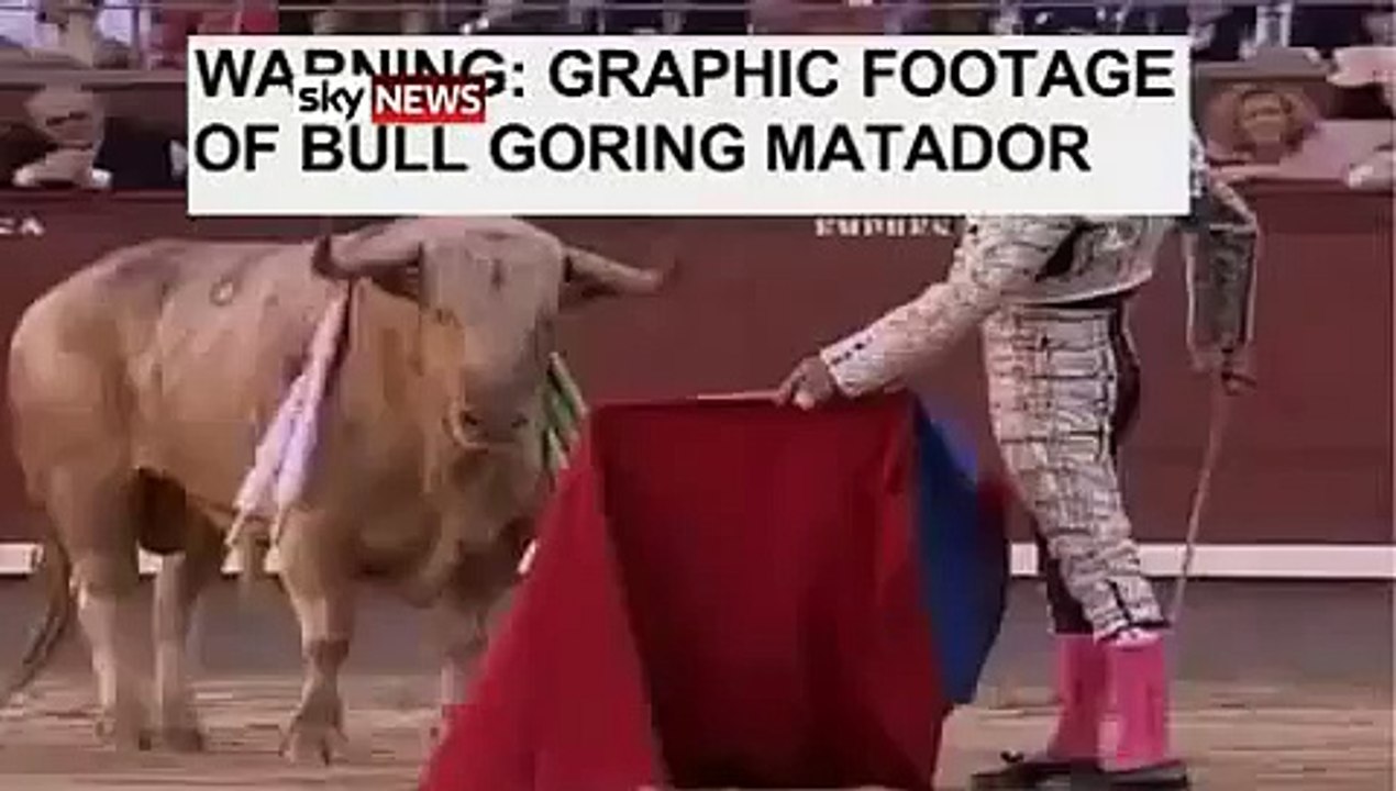 !!MATADOR JULIO APARICIO GORED THROUGH CHIN DURING MADRID BULLFIGHTSPANISH)!!