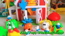 Play Doh Barnyard Pals Grow Hair Smurfs Miniatures Play-Doh Fun