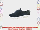 New Mens/Gents Navy Superlight Lace Up Fashion/Running Shoes/Trainers. - Navy/Navy - UK SIZE