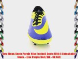 New Mens/Gents Purple Nike Football Boots With 6 Detachable Studs. - Elec Purple/Volt/Blk -