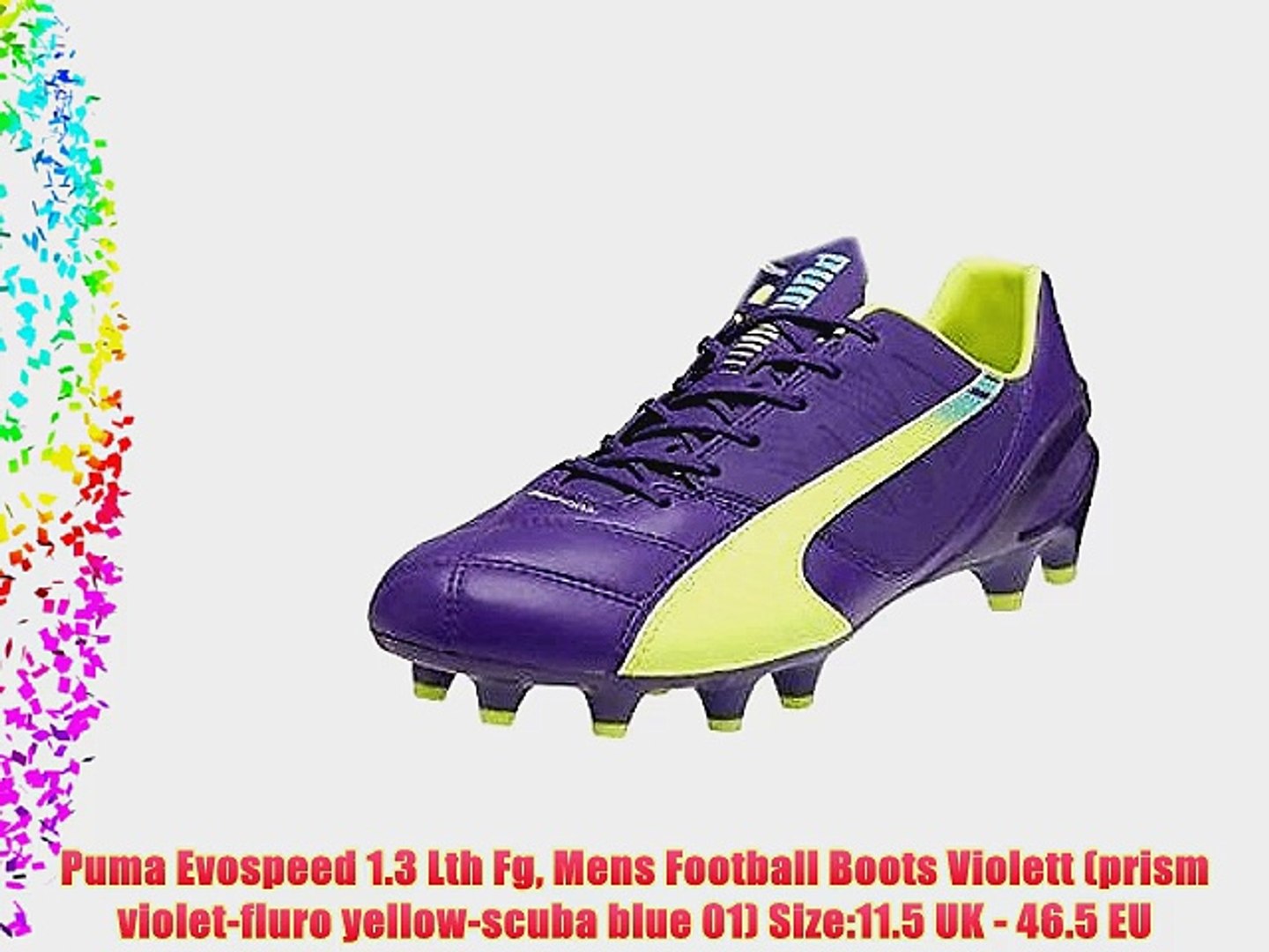 puma evospeed yellow purple