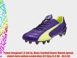 Puma Evospeed 1.3 Lth Fg Mens Football Boots Violett (prism violet-fluro yellow-scuba blue