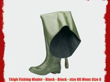 Thigh Fishing Wader - Black - Black - size UK Mens Size 8