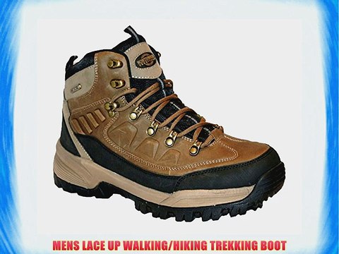 MENS CAMBRIDGE LACE UP PREMIUM LEATHER UPPER WATERPROOF WALKING/HIKING TREKKING BOOT-size 10
