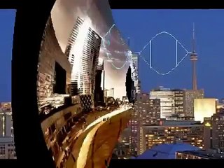 Wind turbine of type Darrieus on two buildings or two mounts