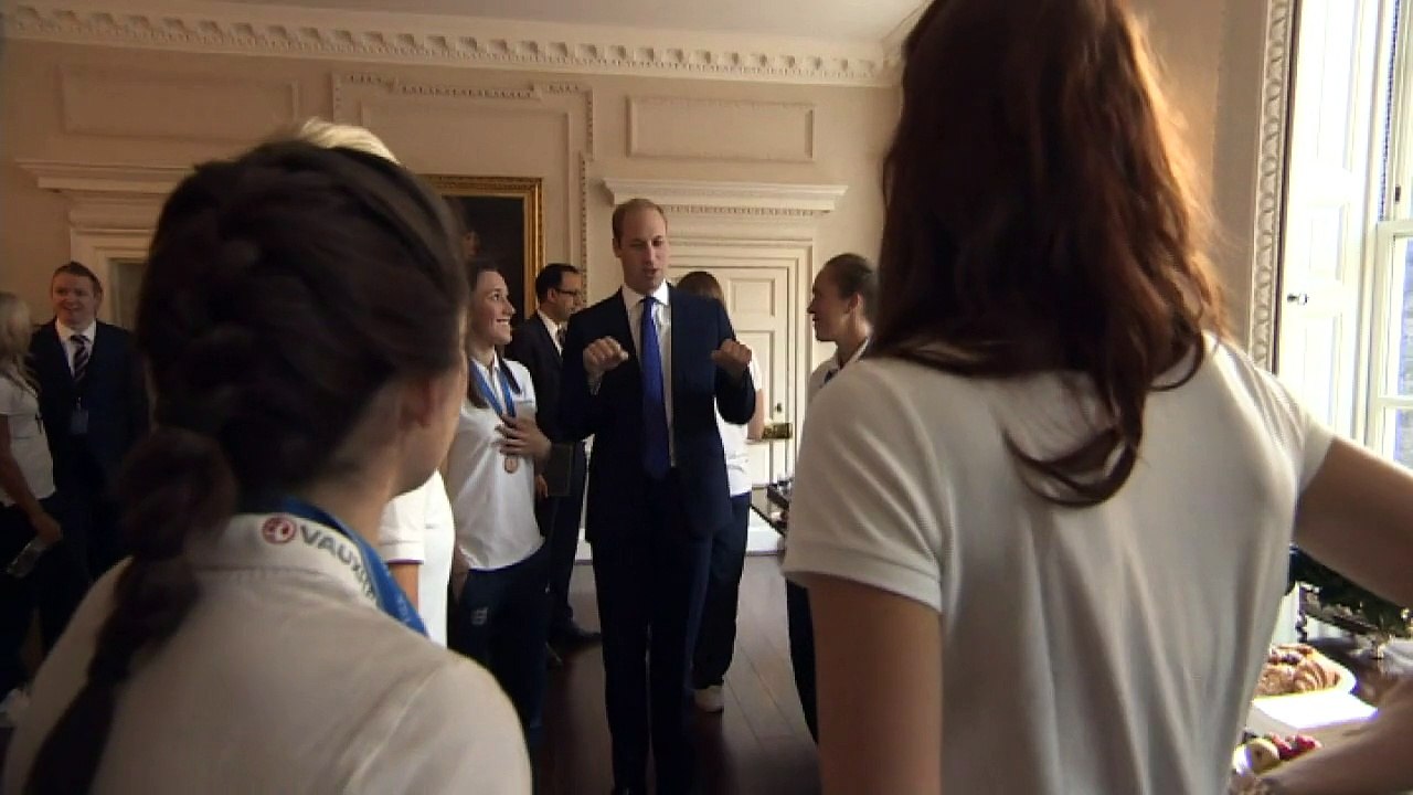 Lionesses meet Prince William