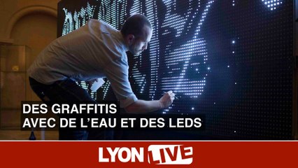 Des graffitis avec de l’eau et des leds