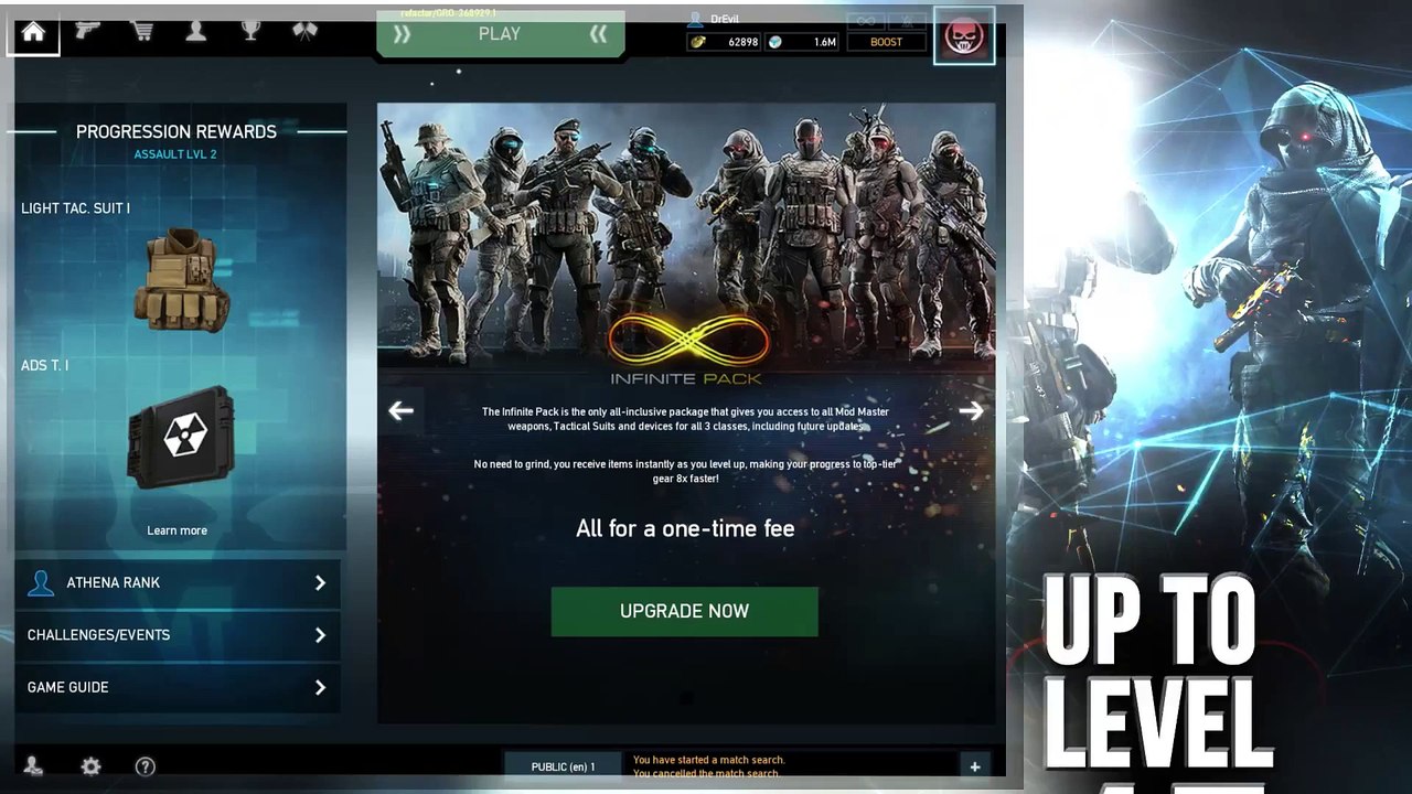 GHost REcon Phantoms Mise à jour 2.0 et Infinite Gratuit